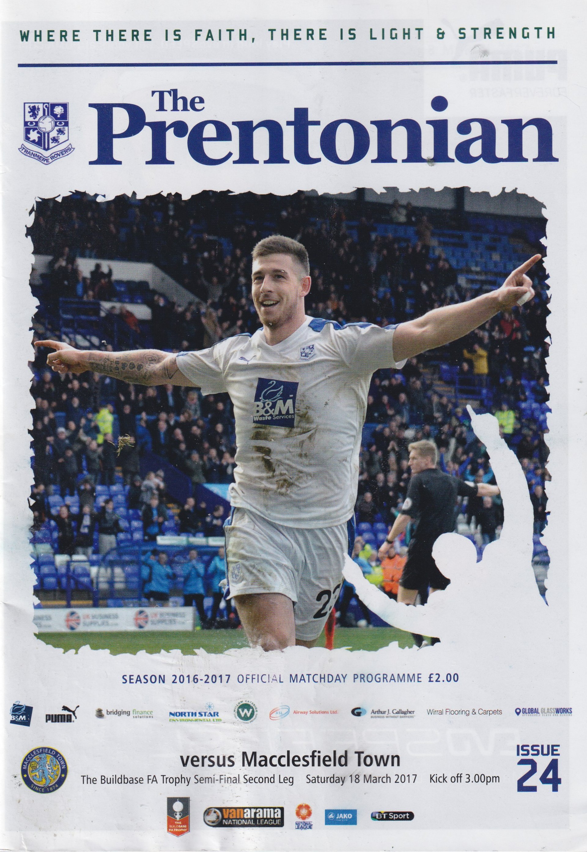 Tranmere Rovers v Macclesfield match programme